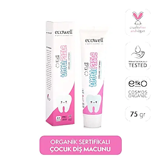 Sertifikalı Organik Çocuk Diş Macunu - 75 gr