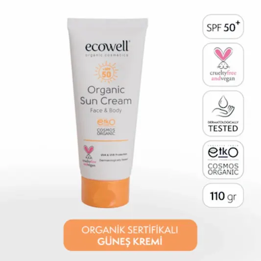 Sertifikalı Organik Güneş Kremi SPF 50 - 110 gr