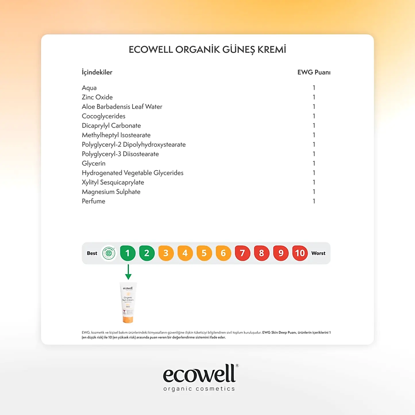 Sertifikalı Organik Güneş Kremi SPF 50 - 110 gr