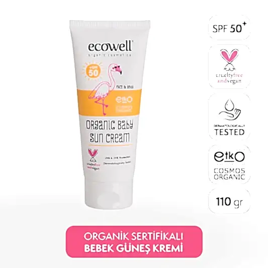 Sertifikalı Organik Bebek Güneş Kremi SPF 50 - 110 gr