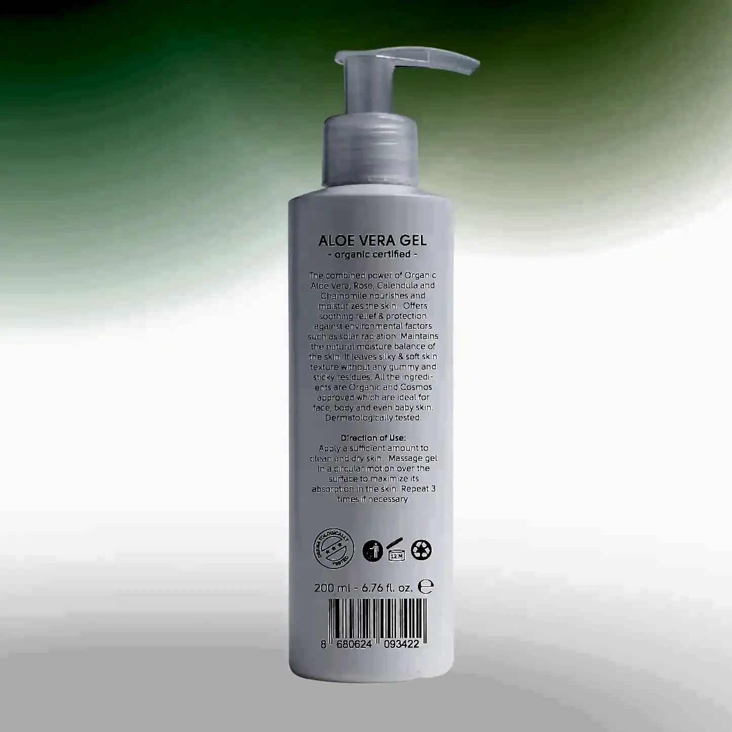 Sertifikalı Organik Aloe Vera Jel - 200 ml