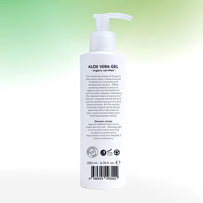 Sertifikalı Organik Aloe Vera Jel - 200 ml