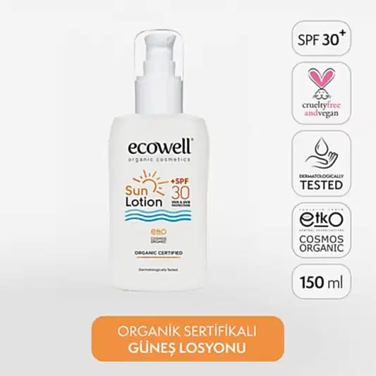 Sertifikalı Organik Güneş Losyonu SPF 30 - 150 ml