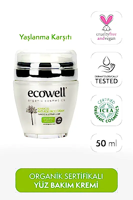 Sertifikalı Organik Yaşlanma Karşıtı Yüz Kremi - 50 ml